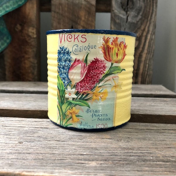 Buttercream & Tulips Up-Cycled Repurposed Tin Can