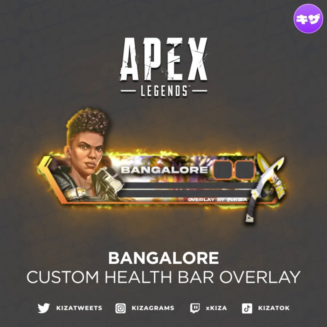Bangalore With Heirloom Customizable animated Apex Legends Etsy