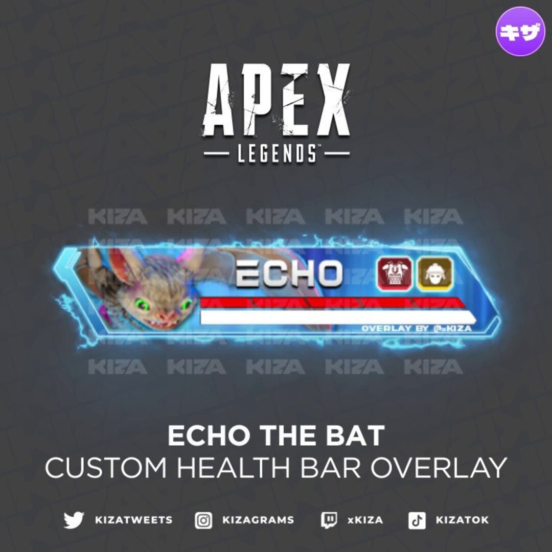 Customizable animated Echo 'vantage Bat' Apex Legends Custom Health Bar
