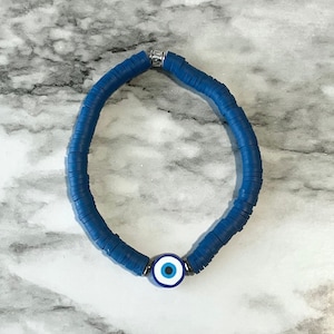 Mens evil eye bracelet / blue evil eye bracelet / 3rd eye bracelet / man bracelet /  gift for guys / fathers day gift bracelet / man jewelry