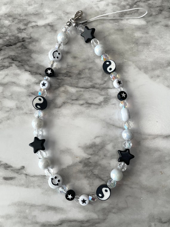Emo Goth Beaded Phone Charm / Phone Charm / Phone