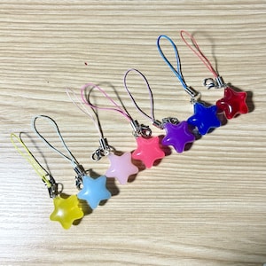 Gummy star phone charm / anime phone charm / phone accessories / y2k accessories / star keychain / kawaii phone strap / air pods charm / bag