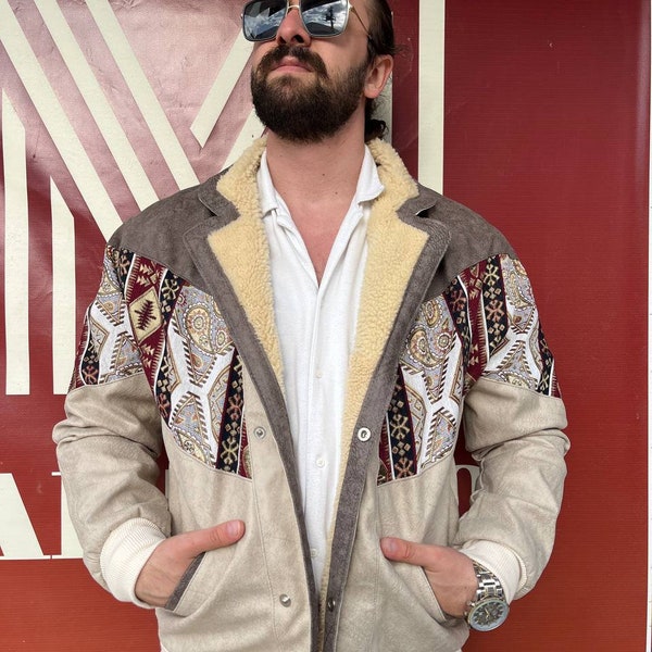 Special Aztec Vıntage Retro Bohem Chaqueta Navajo Bomber Geometrıcal Men Jacket Coat Gıft Costom Gothic Cool Embroidered Oversized Fashion