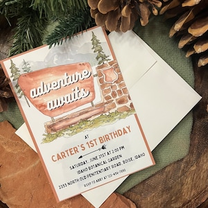 Editable National Park Birthday Party Invitation, Any Age, Instant Download, Adventure Birthday Invitation