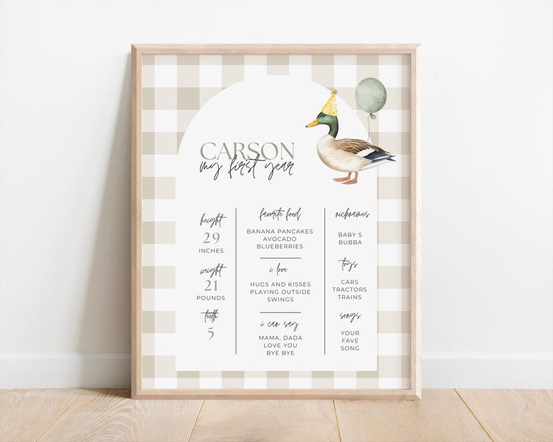 Lucky duck birthday milestone poster