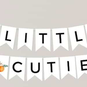 Little Cutie Baby Shower Printable Banner, Instant Download, Little Cutie Baby Shower Decorations, Cutie Baby Shower, Gender Neutral