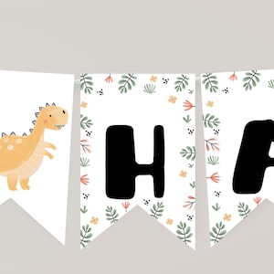 Printable Girl Dinosaur Birthday Banner, Instant Download, Girl Dinosaur Birthday Decor, Pink Dinosaur Birthday, Girl Dinosaur Birthday