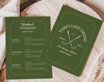 Editable Last Swing Before the Ring Invitation Golf Bachelorette Weekend Personalized Bach Weekend Invitation Golfing Girls Weekend Ideas