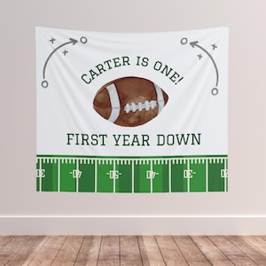 Football Birthday Backdrop Boy 1st Birthday Ideas Personalized Kid Birthday Banner Football Theme Birthday Decoration Custom Banner Football