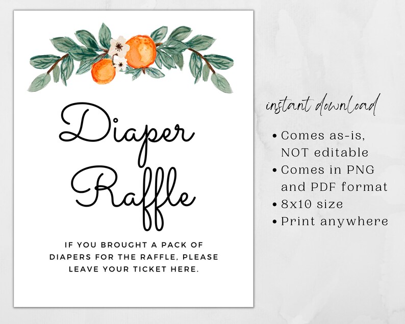 Cutie Baby Shower Diaper Raffle Printable Sign Little Cutie Diaper Raffle Sign For Table Cutie Baby Shower Ideas For Gender Neutral Shower image 2