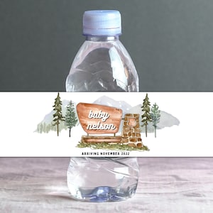 Personalized National Park Water Bottle Labels, Editable Template