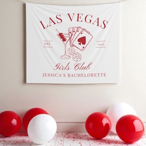 Las Vegas Bachelorette Personalized Backdrop Vegas Girls Weekend Custom Banner Casino Theme Party Sign Vegas Party Decor Casino Night Bach