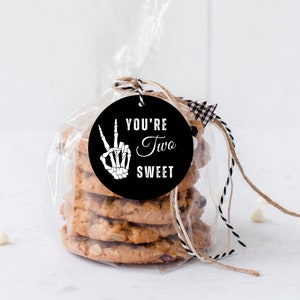 Imprimible Bad Two The Bone Gracias Etiquetas Bad 2 The Bone Party Favor Boy 2nd Birthday Gift Tags Descarga instantánea Black Biker Theme Birthday