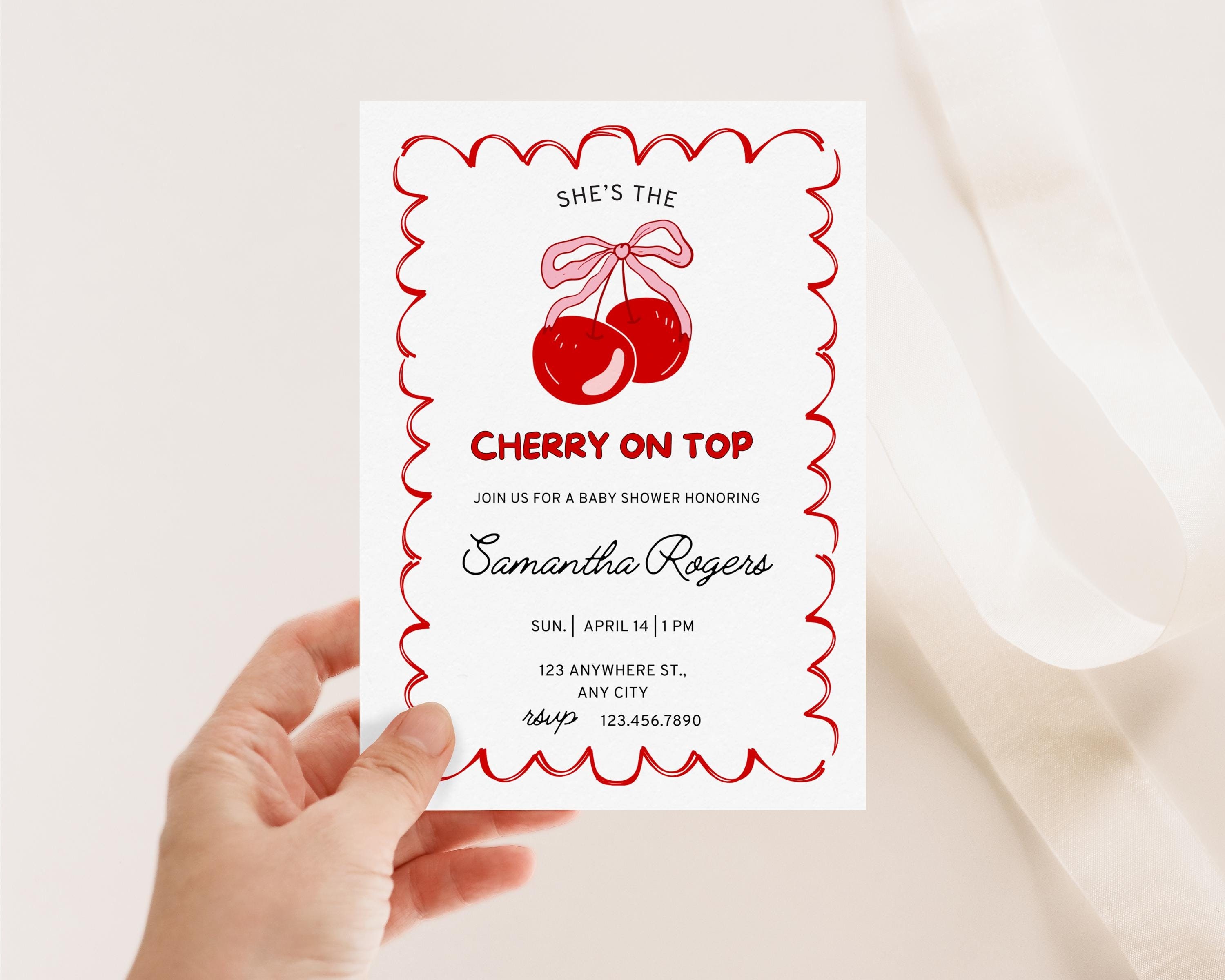 Kirsch-Konfetti Für Den Tisch – 200 Stück, 5 Verschiedene Designs, Für Babyparty, Hochzeit & Mehr