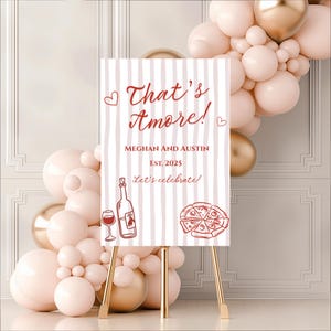 That&#39;s Amore Welcome Sign Italian Rehearsal Dinner Signage Italian Engagement Party Decor The Night Before Hand Drawn Welcome Sign Whimsical