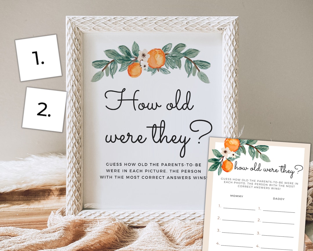 Printable Little Cutie Guess How Old Game, Instant Download, Cutie Baby