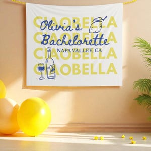 Ciao Bella Banner Italian Theme Bachelorette Custom Backdrop La Dolce Vita Bach Decor Amalfi Coast Shower Welcome Sign Mediterranean Bach