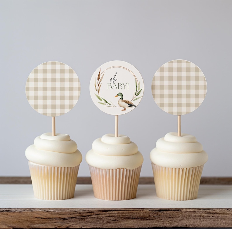 Mallard Duck cupcake toppers
