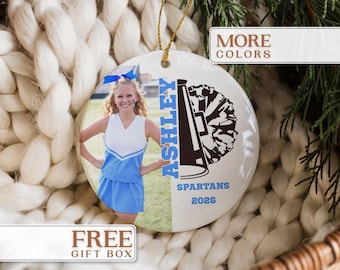 Cheering Ornament, Custom Cheering Ornament for Cheerleader Christmas Ornament Personalized Cheering Team Ornament Cheerleader Keepsake