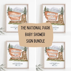 Druckbares Baby-Dusche-Schild National Park Baby-Dusche-Dekoration National Park Party National Park Baby-Dusche-Spiele