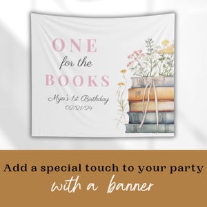 First Chapter Birthday Theme Storybook Personalized Backdrop Book Theme ...