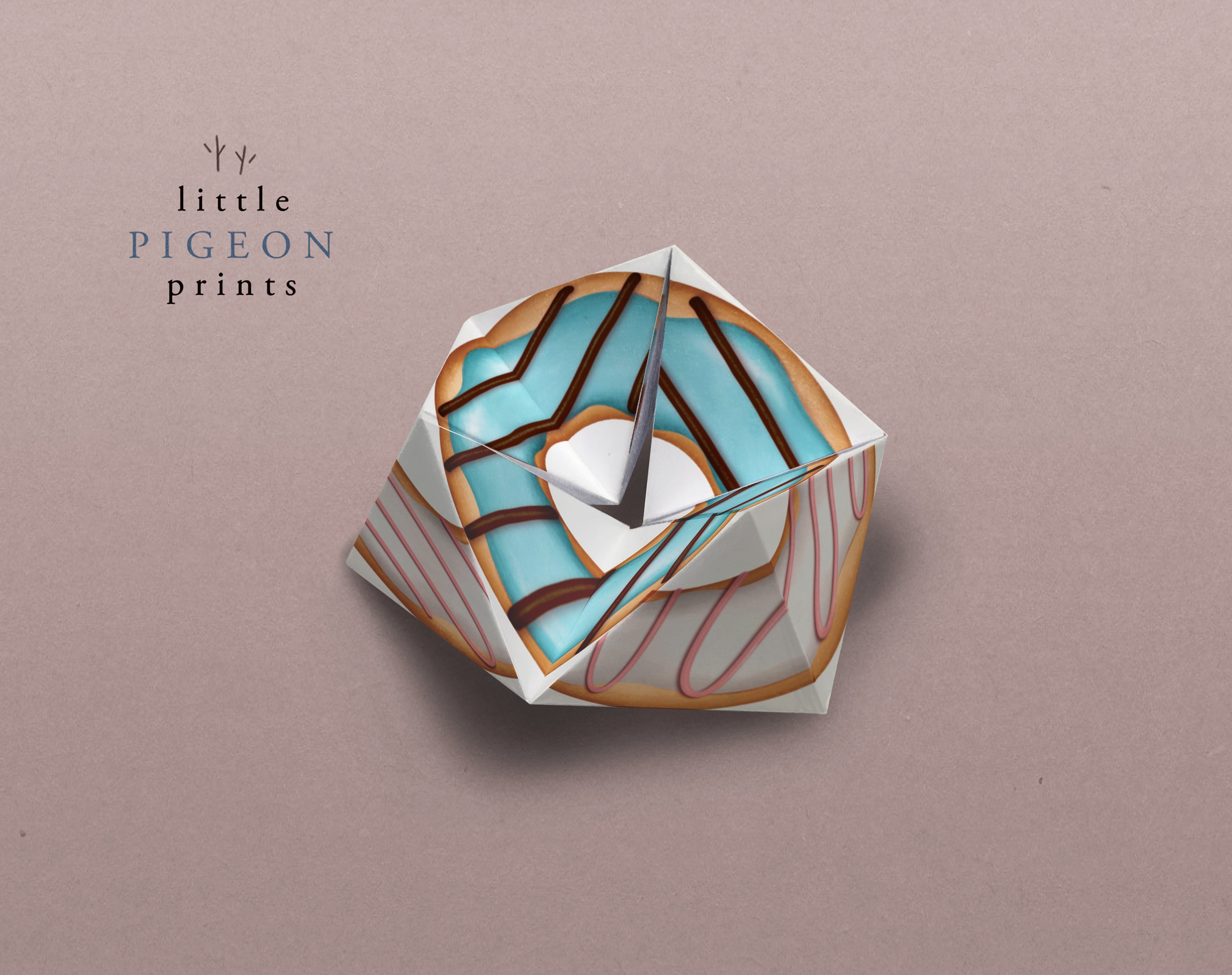 Doughnut Fidget Flexagon Printable Digital Download Origami Craft