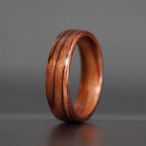 Brazilian Rosewood Wooden Ring, Mens Wedding Band, Engagement Ring, Wood Ring Men, Nature Wedding Ring, Promise Ring For Him, Bentwood Ring