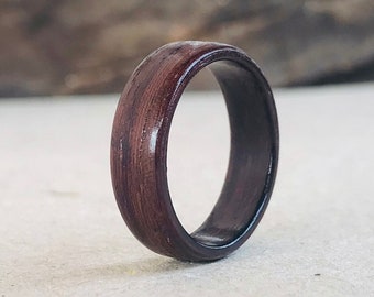 Indian Rosewood Wooden Ring, Handmade Bentwood Ring, Handcrafted Wood Ring, Wood Wedding Band, Wood Ring Men