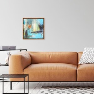 Original abstract acrylic mixed media painting wall art, acrylic collage and mixed media painting, painting on cradled wood, wall decor