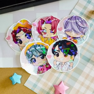 Saja Boys stickers|holographic stickers with Mystery,Romance,Abby, Baby Saja and Jinu