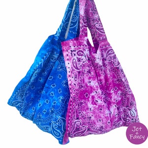 Tie dye bandana print large tote