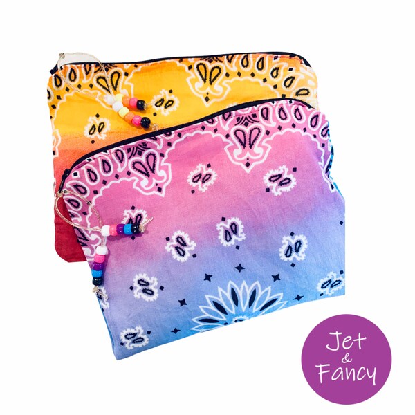 Tie dye bandana pouchette