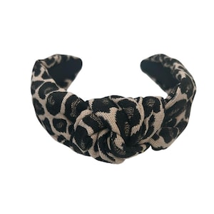 Leopard print knotted headband