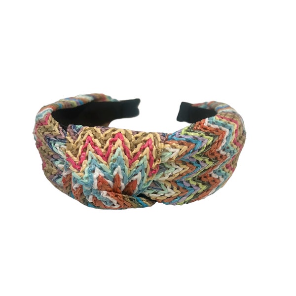Straw Headband in Black main image 0