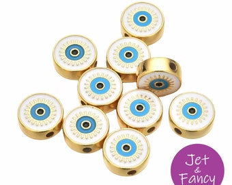 Goldtone Evil Eye bead (1pc)