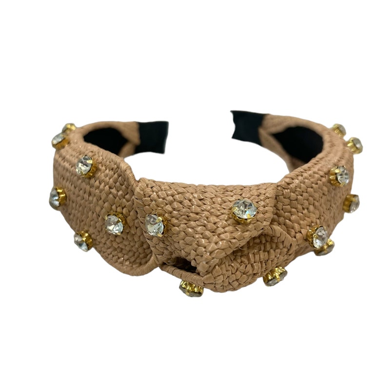 Straw Headband in Brown main image 1