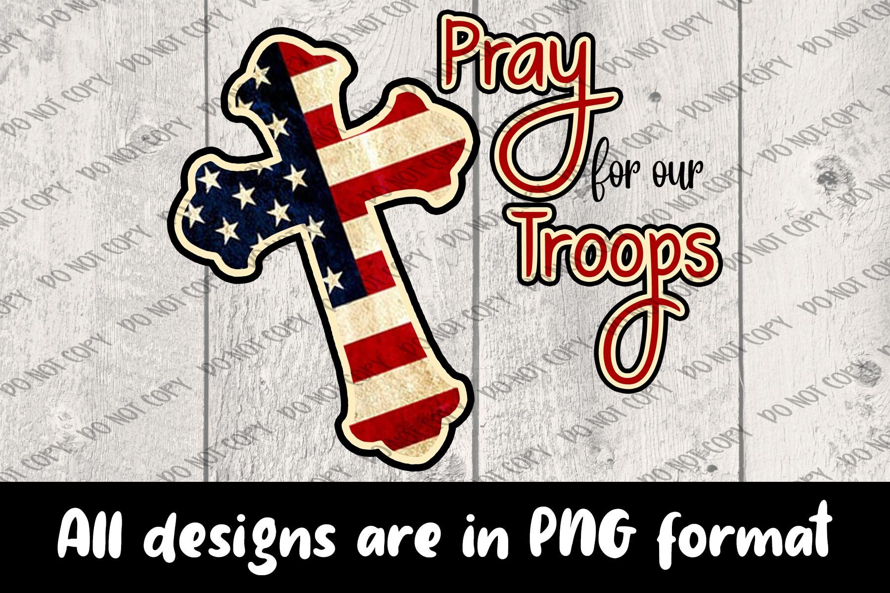 Pray for our Troops PNG Digital Design Sublimation Design Etsy