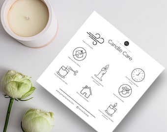 Candle Care Card: Handmade Candle Instructions
