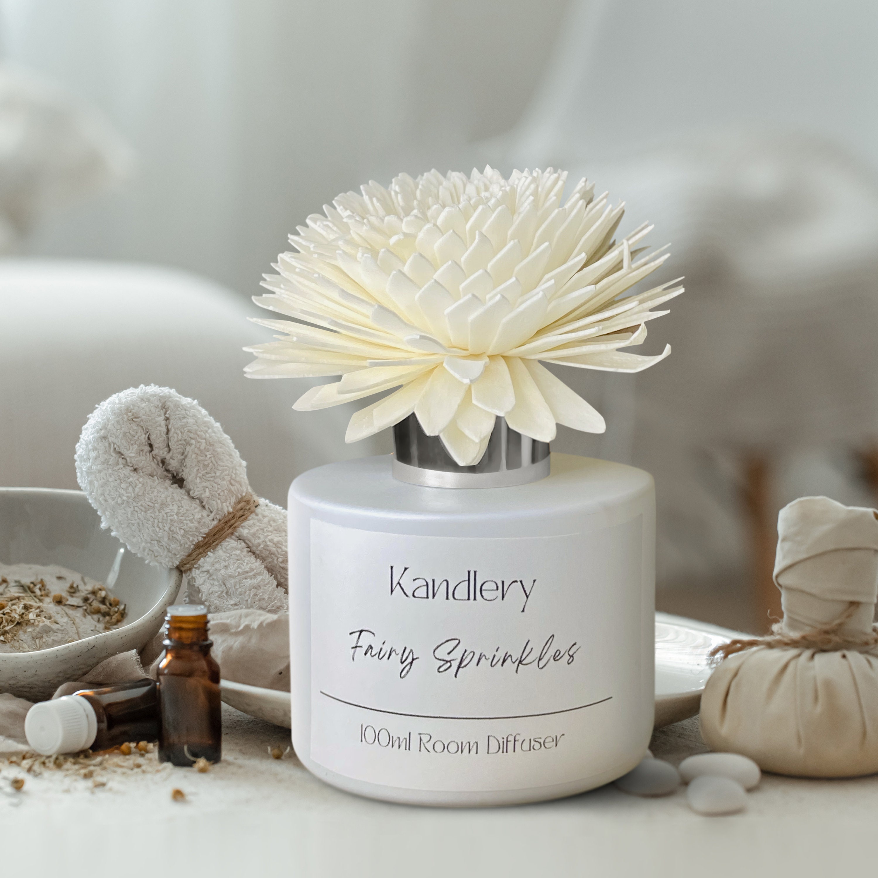 Luxury Reed Diffuser With Flower 100ml/ Highly Fragranced/ Etsy UK