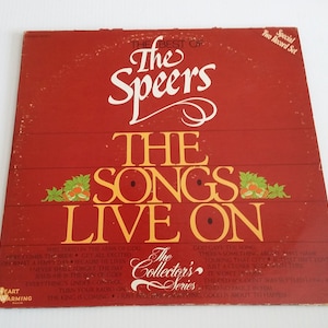 Vintage Speers The Songs Live On Vinyl Two-Album Heartwarming Records FREE SHIPPING