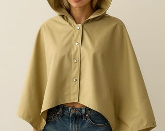 Waterproof Hooded Rain Poncho | Lightweight Travel Cape