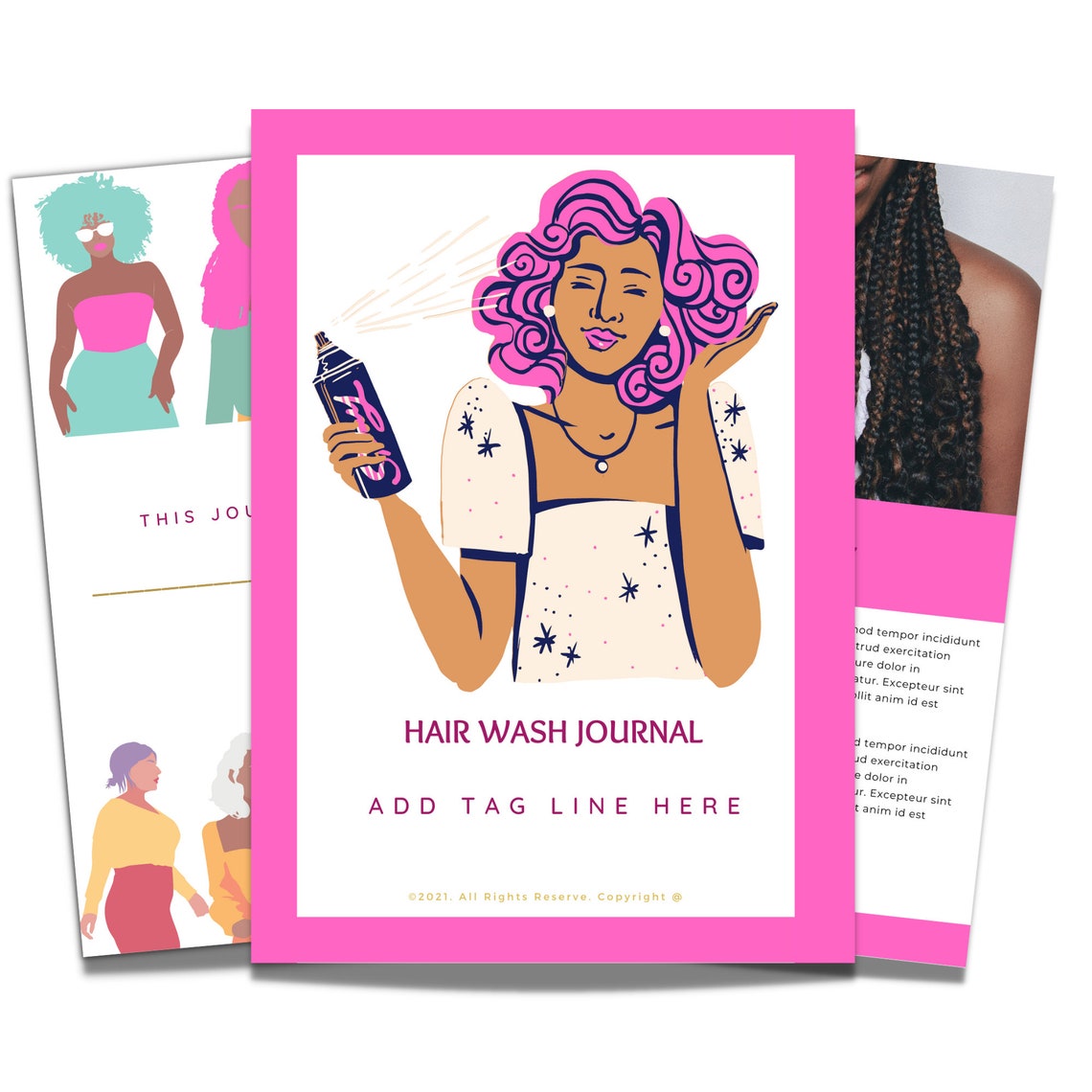 Hair Journal for All Hair Types Natural Hair Care Journal for - Etsy