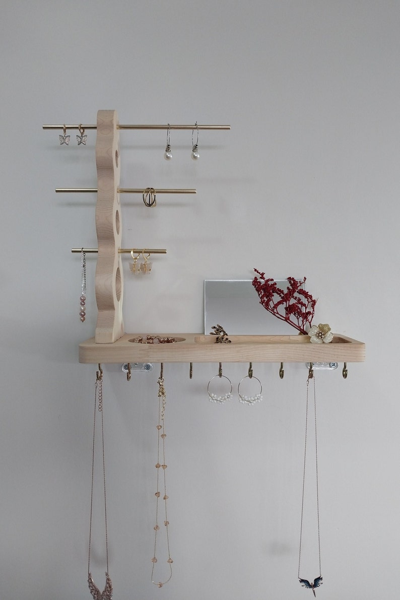 Jewelry Organizer Wall Mount Floating Jewelry Holder - Etsy