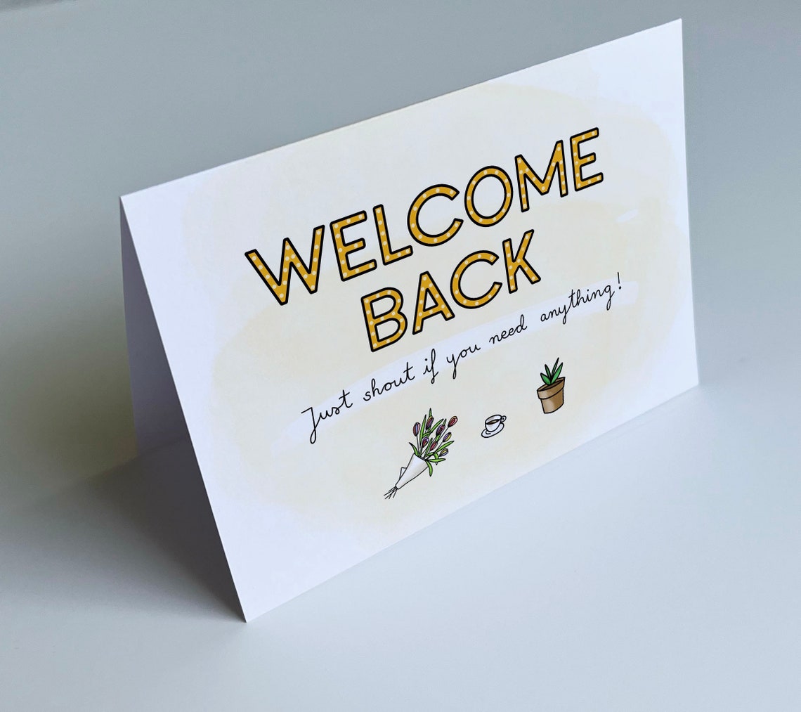 Willkommen Zurück Karte für KollegIn oder Mitarbeiter Etsy