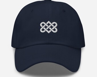 Hoed liefdesknoop, geborduurde Keltische liefdesknoop baseballcap, cadeau voor koppels, valentijnsmuts, kerstmuts, familiehoed, cadeau voor bruid bruidegom
