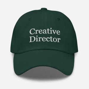 Gorra de papá director creativo, gorra de béisbol bordada, gorra de director, regalo para director, bordado de gorra de papá, gorra sarcástica, gorra de jefe creativo