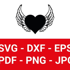 Heart Clipart SVG, Eps, PDF, DXF, Png and Jpg. Perfect for Cameo Silhouette and Cricut users