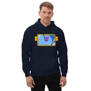 Soundwave Tape Deck Transformers G1 Heavy Blend Adult Pullover Hoodie