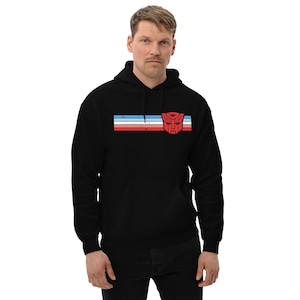 Retro Autobots Insignia Symbol Logo Emblem Transformers G1 Adult Heavy Blend Pullover Hoodie