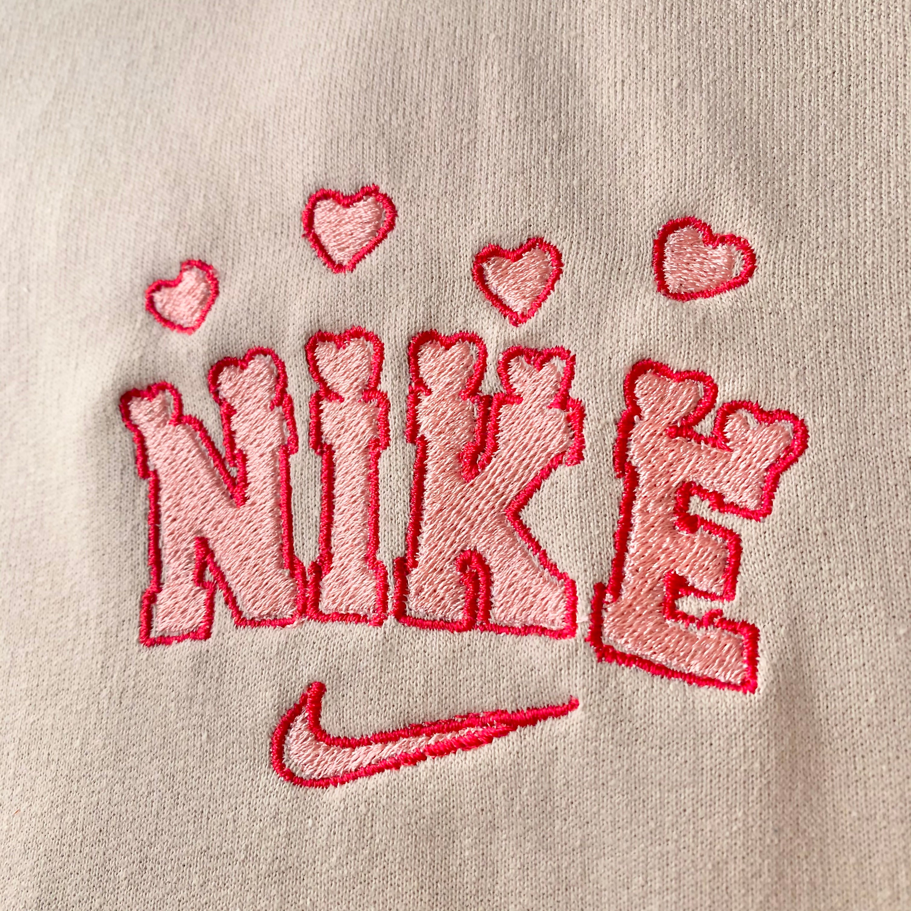 Nike inspired embroidered sweatshirt | Etsy